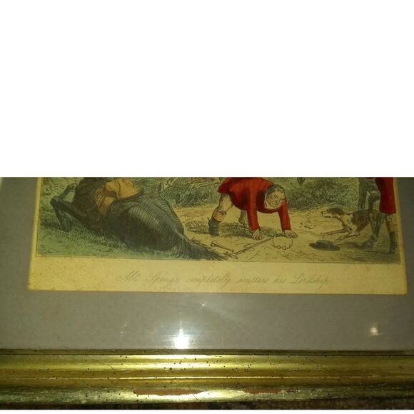 🆕🖼️Mr. Sponge Completely Scatters His Lordship, 1865 by John Leech - Picture 3 of 8